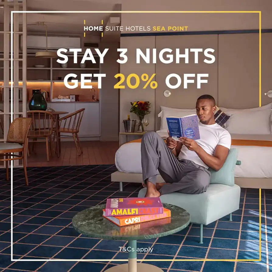 Stay 3 Nights, Get 20% Off promotion for Home Suite Hotels Sea Point