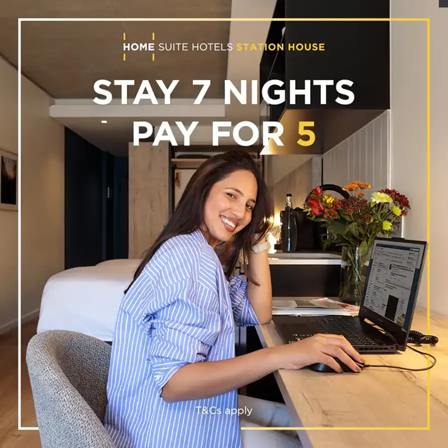 Stay 7 and Pay for 5 promotion for Home Suite Hotels Station House