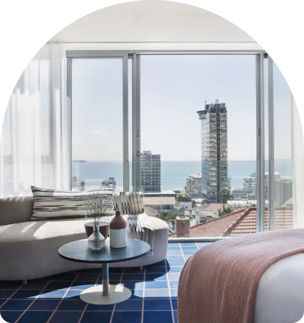 Ocean-view suite at Home Suite Hotels Sea Point in Cape Town
