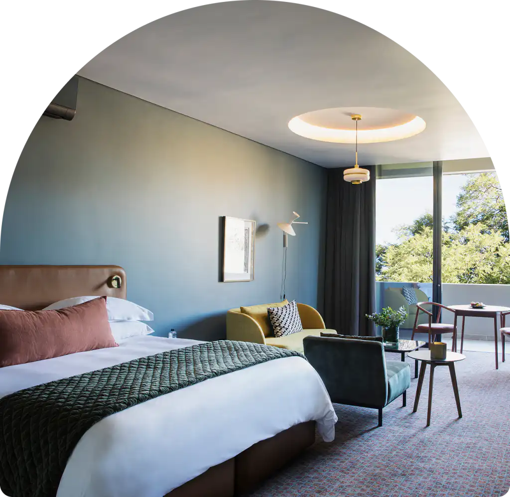 Spacious guest suite at Home Suite Hotels Rosebank in Johannesburg